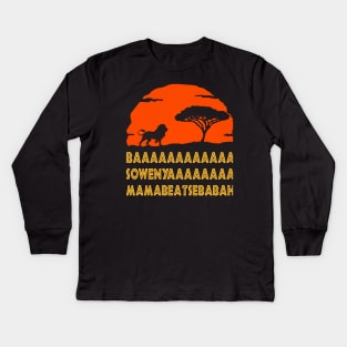 BAAAA SOWENYA BABABEATSEBABAH Lion King African Kids Long Sleeve T-Shirt